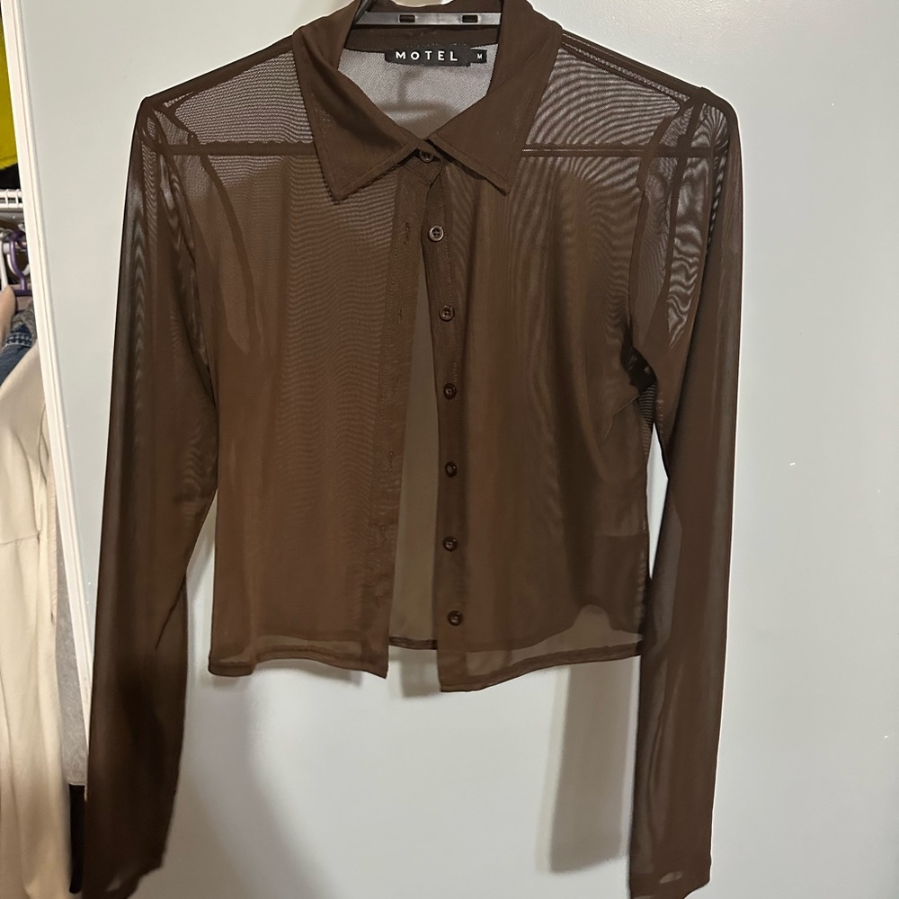 Sheer Brown motel rock top